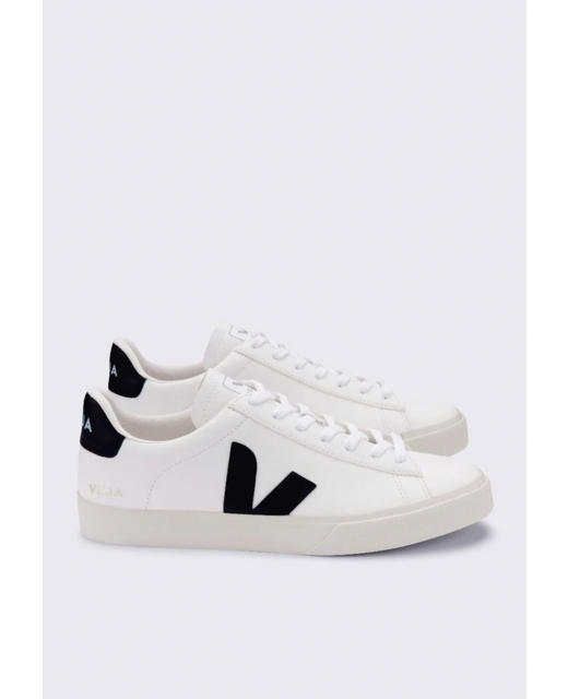 Veja Campo Chromefee Leather Sneaker - Extra White/Black