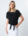 Stella + Gemma Tie Top - Black