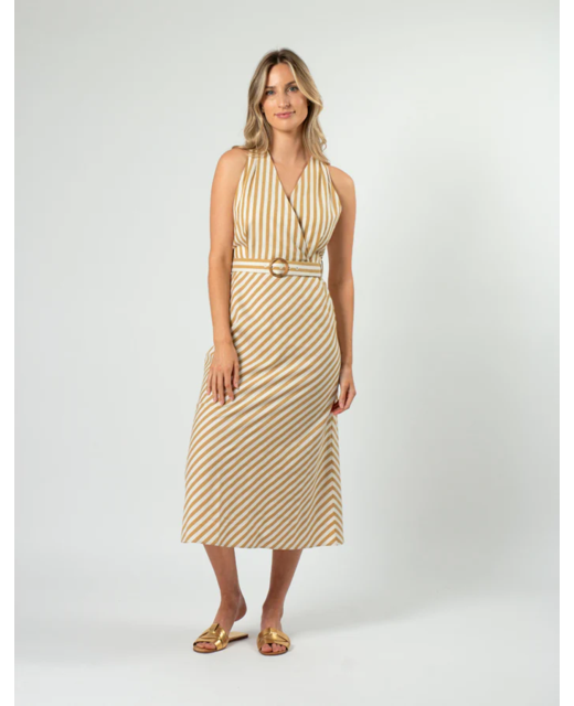 Stella + Gemma Rael Dress - Butterscotch Stripe