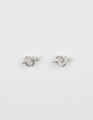 Stella + Gemma Silver Heart Knot Earrings