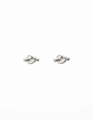 Stella + Gemma Silver Knot Rod Earrings