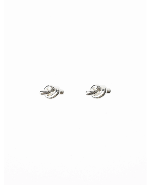 Stella + Gemma Silver Knot Rod Earrings