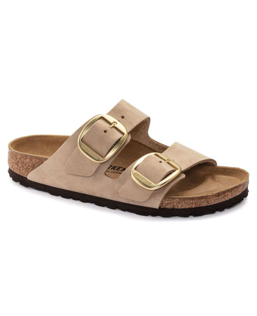 Birkenstock Arizona Big Buckle Nubuck Leather Regular Sandal - Sandcastle