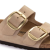 Birkenstock Arizona Big Buckle Nubuck Leather Regular Sandal - Sandcastle