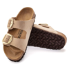 Birkenstock Arizona Big Buckle Nubuck Leather Regular Sandal - Sandcastle