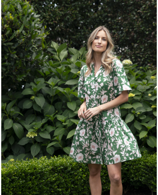 Stella + Gemma Lena Dress - Antique Green Floral