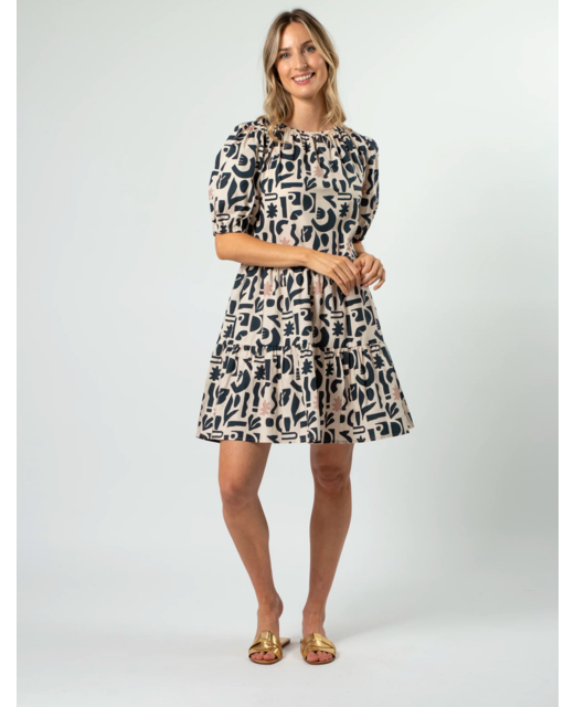 Stella + Gemma Venus Dress - Navy Geo