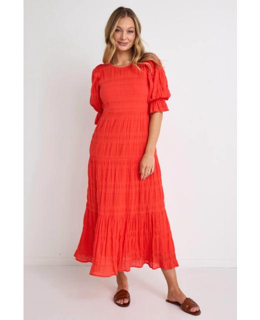 Ivy & Jack Gratitude SS Tiered Maxi Dress