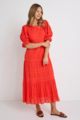 Ivy & Jack Gratitude SS Tiered Maxi Dress