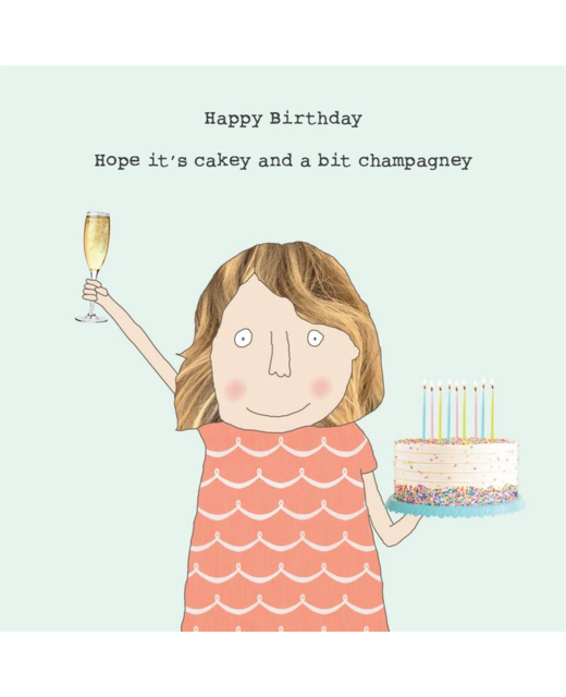 Rosie Made a Thing Champagney Card