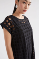 Elk Grid Burnout Midi Dress