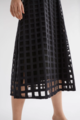 Elk Grid Burnout Midi Dress