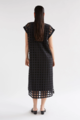 Elk Grid Burnout Midi Dress