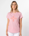 Stella + Gemma Blush Red Chevron Cross T-Shirt