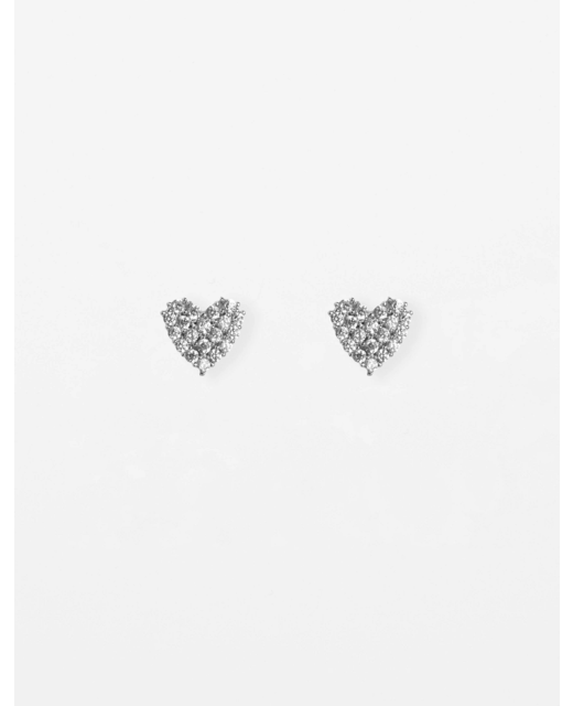 Stella + Gemma Crystal Heart Earrings