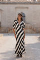 Among The Brave Amora Stripe Shirt Midi Dress