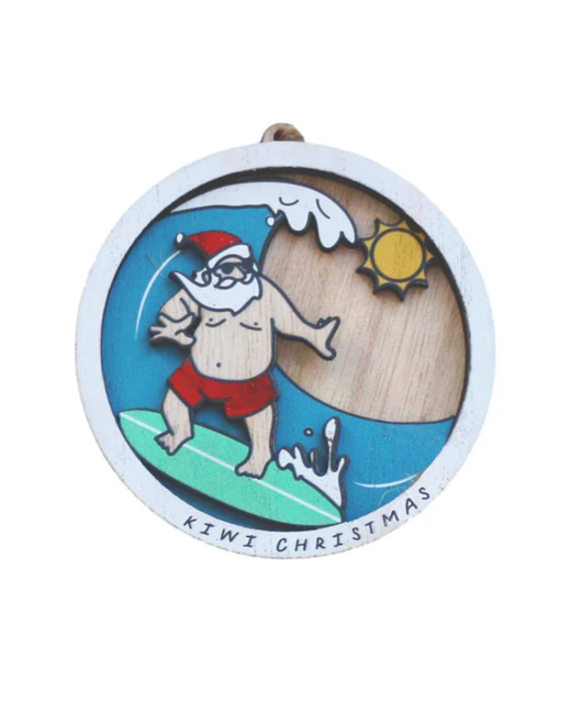 Moana Road Surfing Santa Christmas Decoration