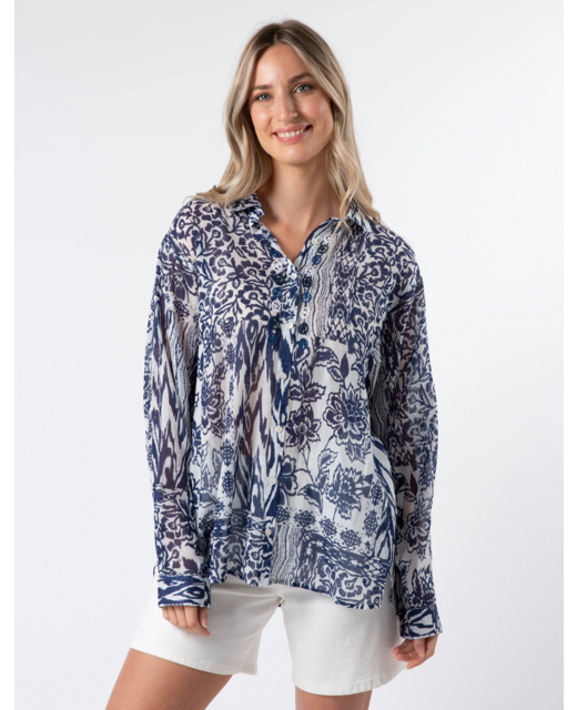 Stella + Gemma Syros Blouse - Medina Blue