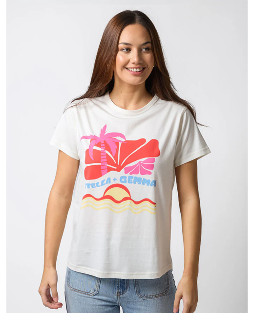 Stella + Gemma Ace Tee - Vacay White