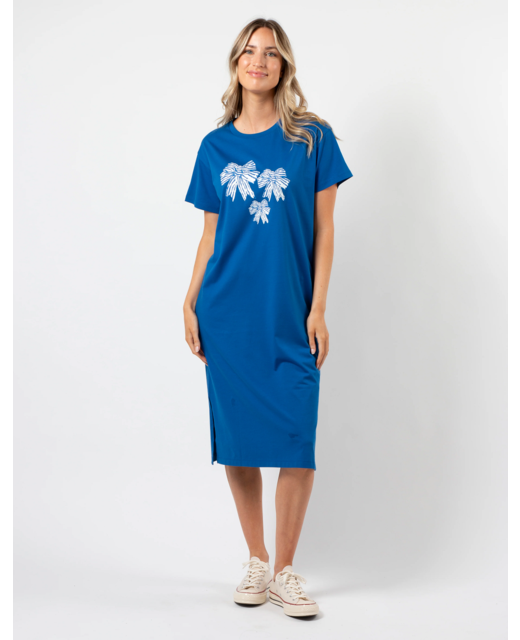 Stella + Gemma Maxie T-Shirt Dress - Deep Bowtiful Blue