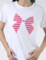 Stella + Gemma Ace Tee - White with Hot Pink Bow