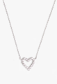 Stella + Gemma Silver Crystal Heart Necklace