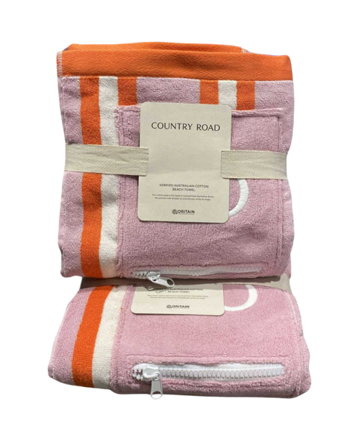 Country Road Cotton CR Logo Pocket Towel