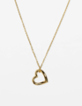 Stella + Gemma Gold Heart Outline Necklace