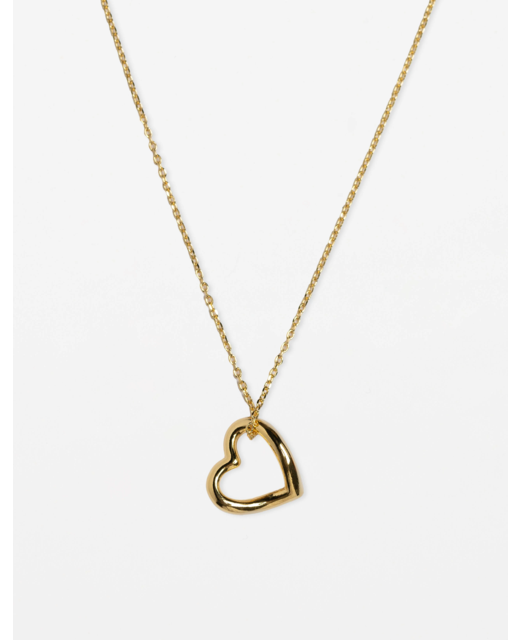 Stella + Gemma Gold Heart Outline Necklace