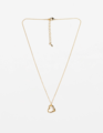 Stella + Gemma Gold Heart Outline Necklace