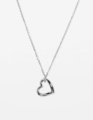 Stella + Gemma Silver Heart Outline Necklace