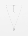 Stella + Gemma Silver Heart Outline Necklace