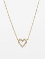 Stella + Gemma Gold Crystal Heart Necklace