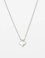 Stella + Gemma Silver Mop Clover Necklace