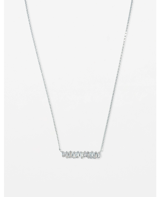 Stella + Gemma Silver Crystals Necklace