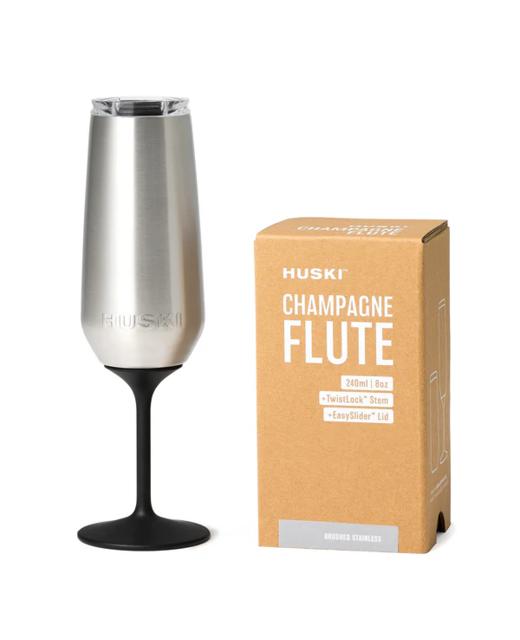 Huski Champagne Flute - Brushed Stainless