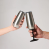 Huski Champagne Flute - Brushed Stainless