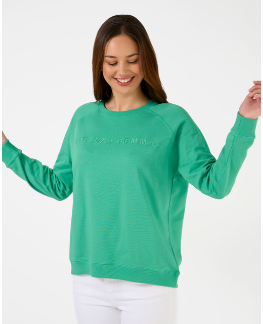 Stella + Gemma Classic Logo Sweater - Mint