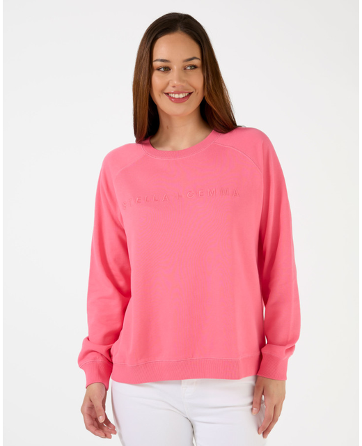 Stella + Gemma Classic Logo Sweater - Watermelon