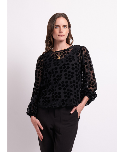 Oh3 Burnout Velvet Top