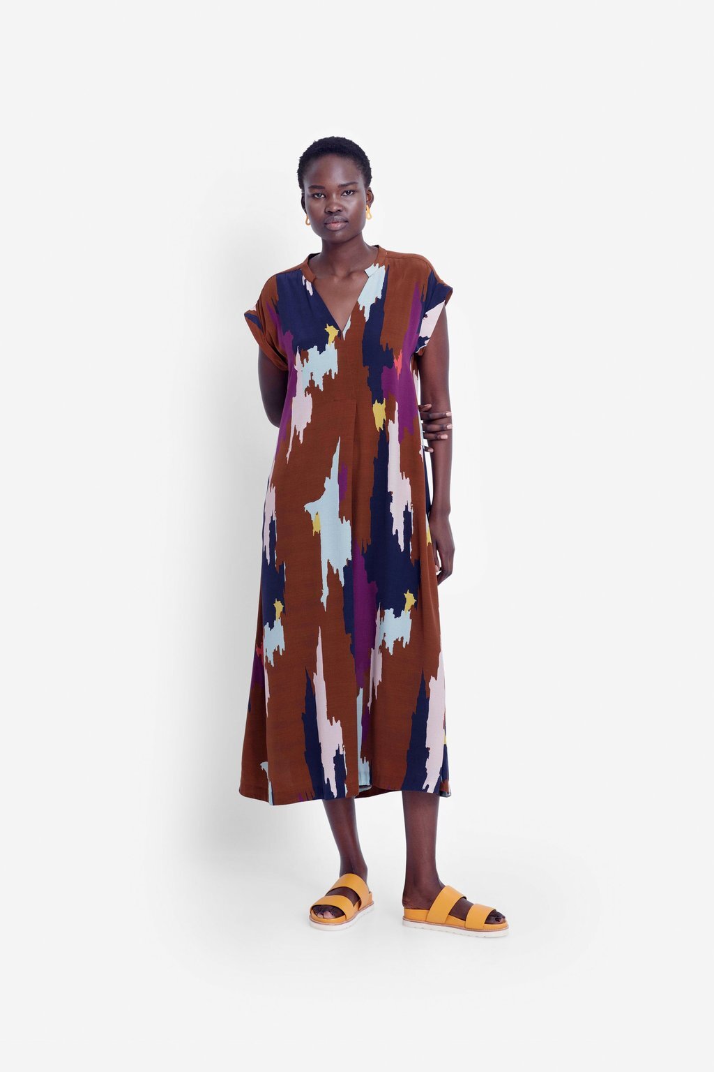 elk ikat dress